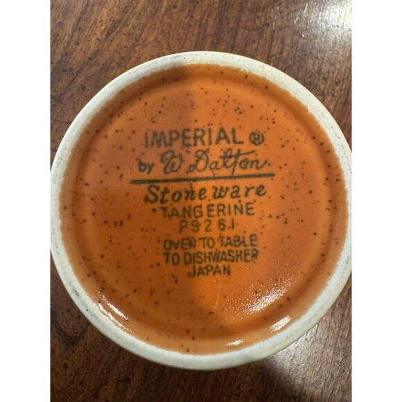 Set of 6 Imperial by W Dalton Tangerine Space Atomic P9261 Stoneware Coffee Mugs - Picture 4 of 7